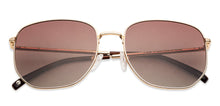 Load image into Gallery viewer, Gold Hexagonal Full Rim Wide Unisex Sunglasses by John Jacobs-136400