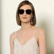 Load image into Gallery viewer, Black Hexagonal Full Rim Unisex Sunglasses by John Jacobs-136402