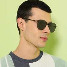 Load image into Gallery viewer, Black Hexagonal Full Rim Unisex Sunglasses by John Jacobs-136402