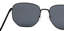 Load image into Gallery viewer, Black Hexagonal Full Rim Unisex Sunglasses by John Jacobs-136402
