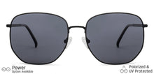 Load image into Gallery viewer, Black Hexagonal Full Rim Unisex Sunglasses by John Jacobs-136402