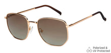 Load image into Gallery viewer, Gold Hexagonal Full Rim Unisex Sunglasses by John Jacobs-148414