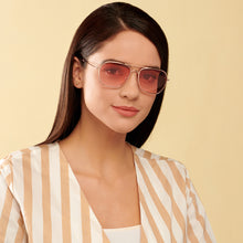 Load image into Gallery viewer, Gold Square Full Rim Women Sunglasses by John Jacobs-147680