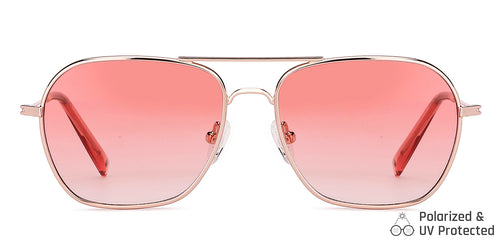 Gold Square Full Rim Women Sunglasses by John Jacobs-147680