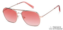 Load image into Gallery viewer, Gold Square Full Rim Women Sunglasses by John Jacobs-147680
