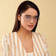 Load image into Gallery viewer, Silver Square Full Rim Unisex Sunglasses by John Jacobs-147681