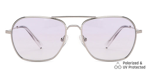 Silver Square Full Rim Unisex Sunglasses by John Jacobs-147681