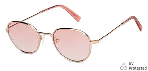 Gold Round Full Rim Women Sunglasses by John Jacobs-147682