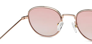 Gold Round Full Rim Women Sunglasses by John Jacobs-147682