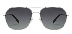 Silver Aviator Full Rim Men Sunglasses by John Jacobs-211700