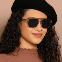 Load image into Gallery viewer, Transparent Square Full Rim Wide Unisex Sunglasses by John Jacobs-137136