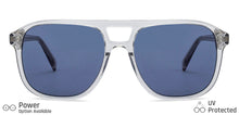 Load image into Gallery viewer, Transparent Square Full Rim Wide Unisex Sunglasses by John Jacobs-137136