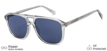 Load image into Gallery viewer, Transparent Square Full Rim Wide Unisex Sunglasses by John Jacobs-137136