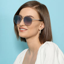 Load image into Gallery viewer, Silver Square Full Rim Unisex Sunglasses by John Jacobs-137150