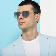 Load image into Gallery viewer, Silver Square Full Rim Unisex Sunglasses by John Jacobs-137150