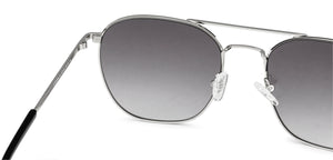 Silver Square Full Rim Unisex Sunglasses by John Jacobs-137150