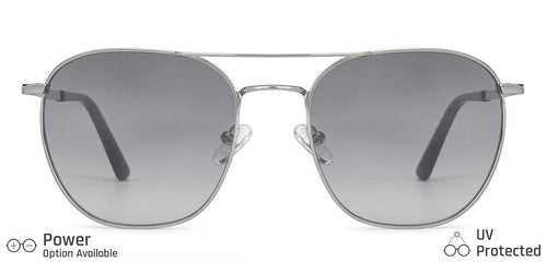 Silver Square Full Rim Unisex Sunglasses by John Jacobs-137150