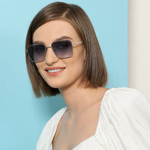 Load image into Gallery viewer, Silver Square Full Rim Unisex Sunglasses by John Jacobs-137154