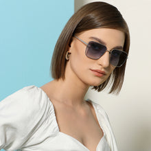 Load image into Gallery viewer, Silver Square Full Rim Unisex Sunglasses by John Jacobs-137154