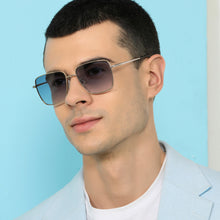 Load image into Gallery viewer, Silver Square Full Rim Unisex Sunglasses by John Jacobs-137154