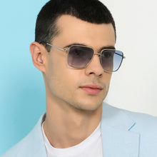 Load image into Gallery viewer, Silver Square Full Rim Unisex Sunglasses by John Jacobs-137154