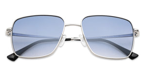 Silver Square Full Rim Unisex Sunglasses by John Jacobs-137154
