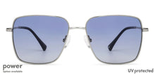 Load image into Gallery viewer, Silver Square Full Rim Unisex Sunglasses by John Jacobs-137154