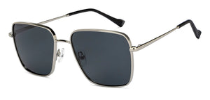 Silver Square Full Rim Men Sunglasses by John Jacobs-211674