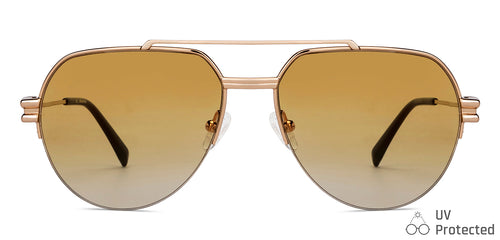 Yellow Aviator Full Rim Unisex Sunglasses by John Jacobs-147669