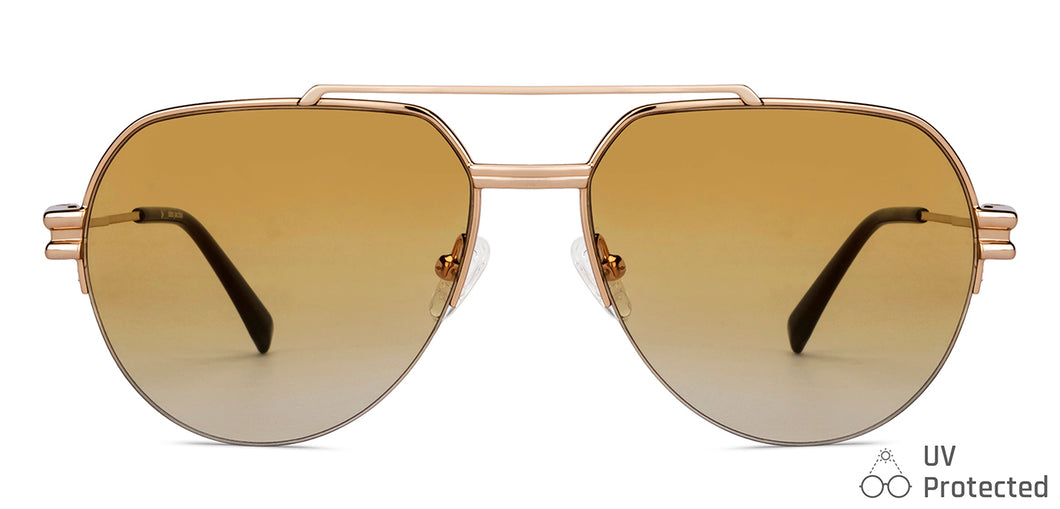 Yellow Aviator Full Rim Unisex Sunglasses by John Jacobs-147669