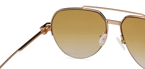 Yellow Aviator Full Rim Unisex Sunglasses by John Jacobs-147669