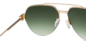 Brown Aviator Half Rim Unisex Sunglasses by John Jacobs-148405