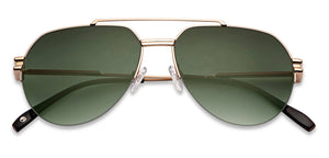 Brown Aviator Half Rim Unisex Sunglasses by John Jacobs-148405