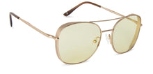 Load image into Gallery viewer, Gold Square Full Rim Unisex Sunglasses by John Jacobs-137508