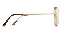 Load image into Gallery viewer, Gold Square Full Rim Unisex Sunglasses by John Jacobs-137508