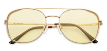 Load image into Gallery viewer, Gold Square Full Rim Unisex Sunglasses by John Jacobs-137508