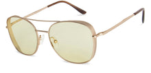 Load image into Gallery viewer, Gold Square Full Rim Unisex Sunglasses by John Jacobs-137508