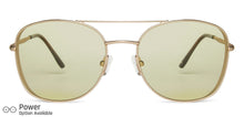 Load image into Gallery viewer, Gold Square Full Rim Unisex Sunglasses by John Jacobs-137508