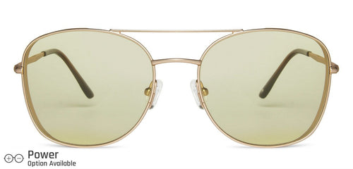 Gold Square Full Rim Unisex Sunglasses by John Jacobs-137508