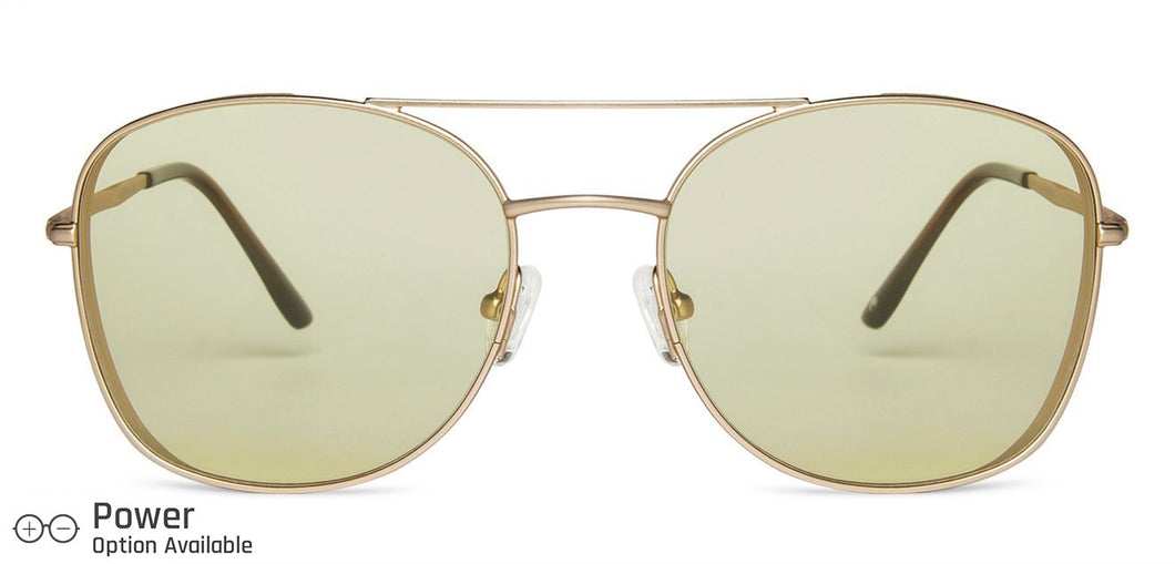 Gold Square Full Rim Unisex Sunglasses by John Jacobs-137508