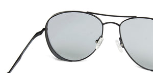 Black Aviator Full Rim Unisex Sunglasses by John Jacobs-137511