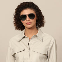 Load image into Gallery viewer, Silver Aviator Full Rim Unisex Sunglasses by John Jacobs-137513