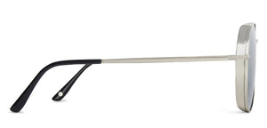 Silver Aviator Full Rim Unisex Sunglasses by John Jacobs-137513
