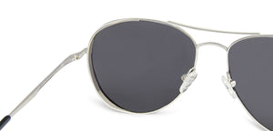 Silver Aviator Full Rim Unisex Sunglasses by John Jacobs-137513