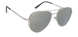 Silver Aviator Full Rim Unisex Sunglasses by John Jacobs-137513