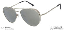 Load image into Gallery viewer, Silver Aviator Full Rim Unisex Sunglasses by John Jacobs-137513