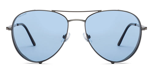 Gunmetal Aviator Full Rim Unisex Sunglasses by John Jacobs-208084