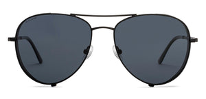 Black Aviator Full Rim Unisex Sunglasses by John Jacobs-211676