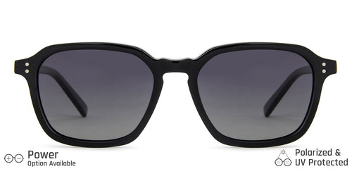 Black Wayfarer Full Rim Unisex Sunglasses by John Jacobs-137920