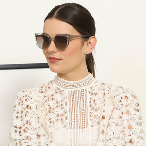 Transparent Cat Eye Full Rim Women Sunglasses by John Jacobs-137928